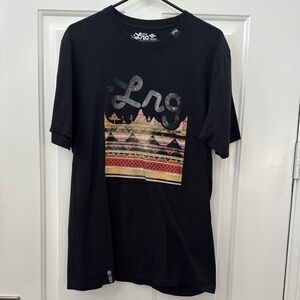 Lrg Black Short Sleeve Tee with Graphic Design